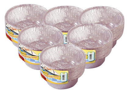 Kingfisher Deep Foil Cake Pie Dishes, Silver, Large, Pack Of 20