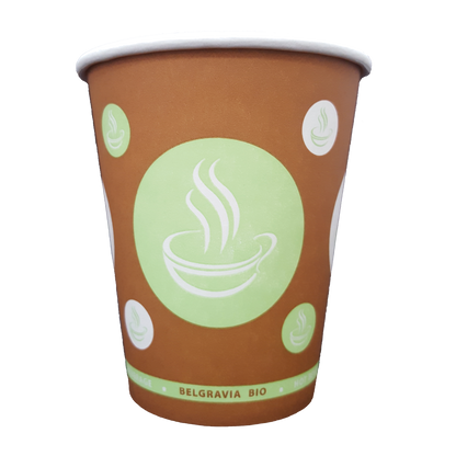 8oz Belgravia Biodegradable & Compostable Single Walled Paper Cups