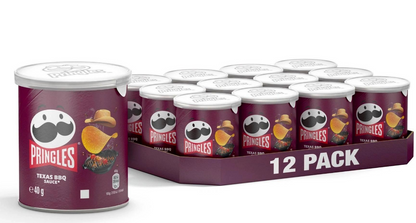 Pringles Texas BBQ Crisps 40g x 12 per case
