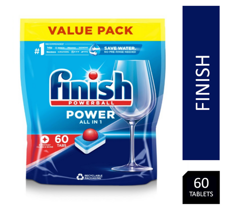 Finish Dishwasher Tablets Original All in 1 Max 60 Tabs 3206592/SINGLE