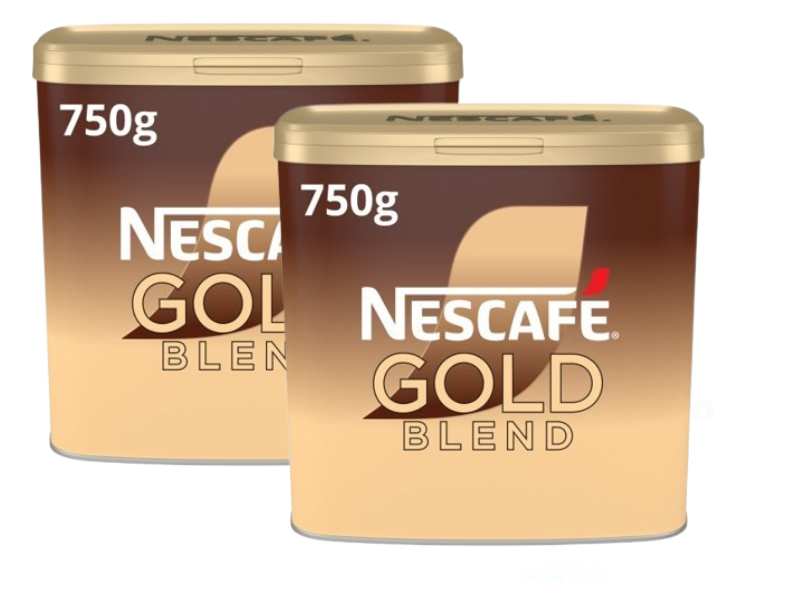 Nescafe Gold Blend Freeze Dried Instant Coffee 2 x 750g & FREE Aldo Powder Dispenser Machine