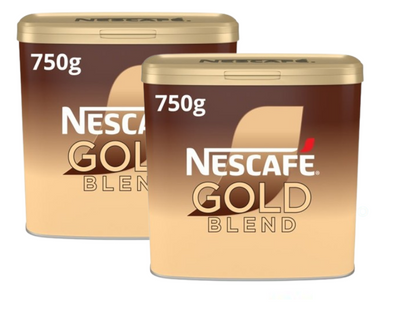 Nescafe Gold Blend Freeze Dried Instant Coffee 2 x 750g & FREE Aldo Powder Dispenser Machine
