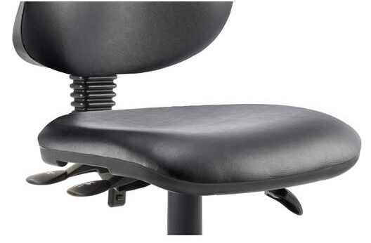 Eclipse Plus III Vinyl Chair Black Adjustable Arms KC0046