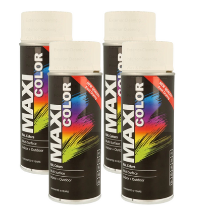 MAXI COLOR Quick Drying Spray Paint MATT White 2 x 400ml