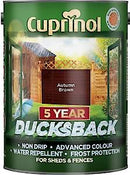 Cuprinol Ducksback 5 Year Waterproof For Sheds And Fences, 5 L - Forest Oak