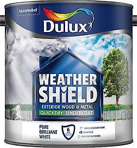 Dulux Weather Shield Quick Dry Undercoat Paint, 2.5 Litres - Dark Grey