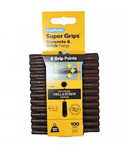 100 Brown Supergrip Plugs