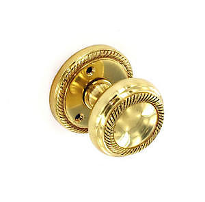 Sec Geo Mortice Knob Brs S2118