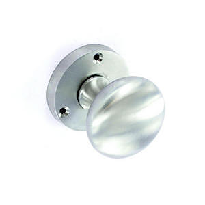 Satin Finish Chrome Plated Mortice Door Knob Set. 50Mm.