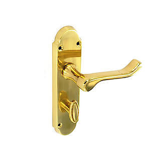 Securit Richmond Brass Bathroom Handles (Pair) - 170Mm