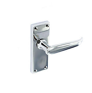 Securit Victorian Chrome Latch Handles (Pair) - 120Mm