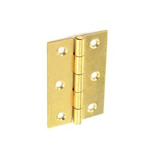 Securit S4305 Steel Butt Hinges Brass Plated | 1 x Pair | 75mm