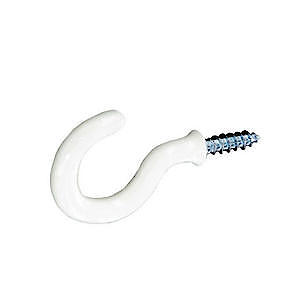 Securit Cup Hooks Plastic Covered White (4) - 38Mm