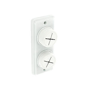 Sec Towel Holder Doubl Wht S6361