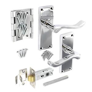 Securit Scroll Internal Handle Pack | Chrome | DP2701 | Full Door kit