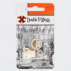 X Brass Double D Rings 2 Pack Blister - 12858