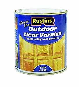 Rustins Quick Dry Outdoor Clear Varnish 250Ml Satin