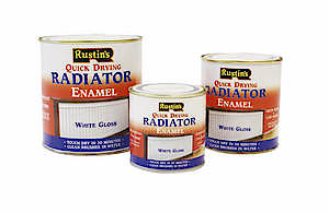 Rustins Quick Drying Radiator Enamel Gloss - White 2x500ml (1 Litre)