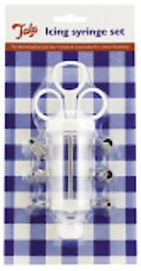 Tala Icing Syringe Set With 6 Nozzles,White,Icing Syringe With 6 Nozzles