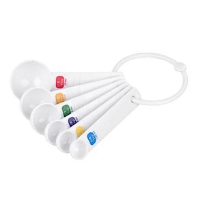 Tala Plastic Measuring Spoons, Set Of 6 Spoons, White