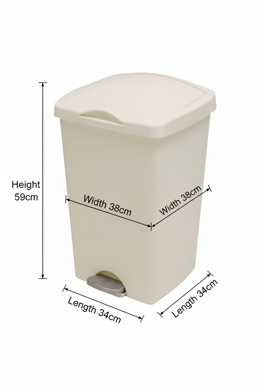 Addis 50 Litre Linen Lift Top Bin with Foot Plate