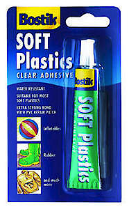 Bostik Soft Plastics Clear Glue, Clear 20Ml