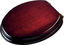 Croydex Solid Wood Toilet Seat, Mahogany - Chrome Fitting