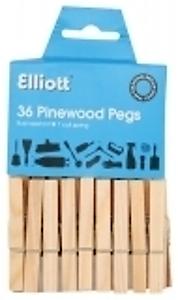 Elliott Traditional Pinewood Clothes Pegs  36 Pegs