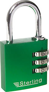 Sterling Combination Padlock(Assorted Colors)