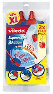 Vileda Supermocio 3Action Xl Mop Refill, Pack Of 2