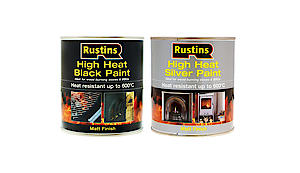 Rustins High Heat Black Paint 500Ml
