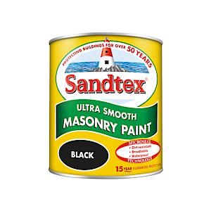 Sandtex Microseal Smooth Masonry Paint | Black | 1 x 5L
