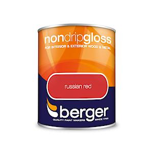 Berger Non Drip Gloss 750Ml Russian Red