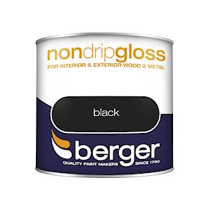 Berger Non Drip Gloss Black Paint- 250Ml