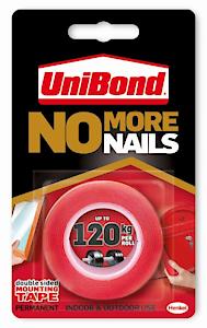 Unibond No More Nails On A Roll, Double-Sided Tape, 19Mm X 1.5M Roll