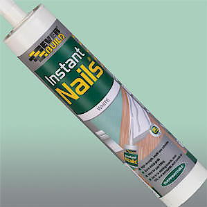 Everbuild Instant Nails Adhesive Cartridge | White | 3 x 290ml Cartridge