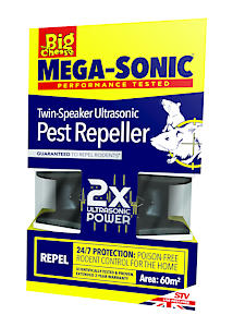 The Big Cheese Ultra Power Mega-Sonic Twin-Speaker Pest Repeller, Electronic