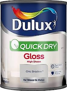 Dulux Quick Dry Gloss Paint For Wood And Metal - Chic Shadow 750Ml