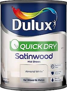 Dulux Quick Dry Satinwood Paint For Wood And Metal - Magnolia 750 Ml