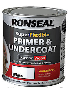 Ronseal Rslewpgry750 Super Flexible Wood Primer And Undercoat Grey, 750 Ml (Pack Of 1)