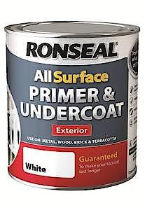Ronseal 37559 All Surface Primer And Undercoat, White, 750Ml