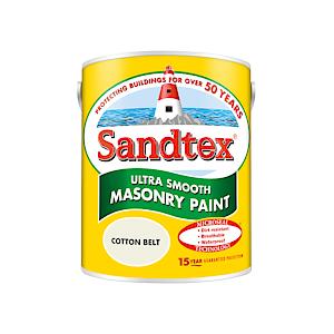 Sandtex Microseal | Smooth Masonry Paint | Cotton Belt | 5 Litre