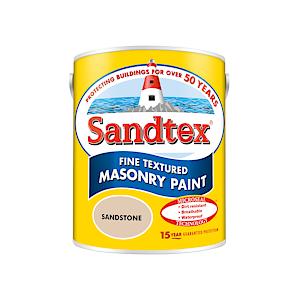 Sandtex Microseal | Fine Textured  Masonry Paint |Sandstone | 5 Litre