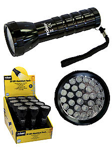 Rolson Aluminium Torch With Batteries | 28 LED