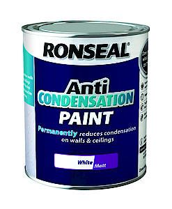 Ronseal Acpwm25L Anti Condensation Watercolour Paint White Matt 2.5 Litre, 2.5L