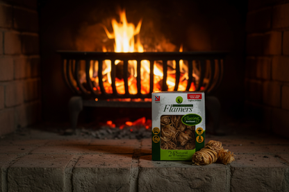 Natural Flamers Wood Wool Firelighters | Box Of 24 For Stoves ,Wood Burners and BBQs.