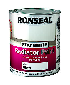 Ronseal Stays White Radiator Paint White Gloss 250Ml