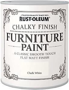 Rust-Oleum  A Classic, Smooth Touch Flat Matt Watercolour Paint Finish, Chalk White, 750Ml
