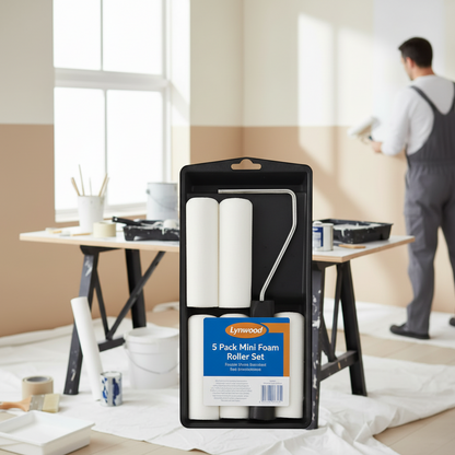 Pack Of 10 X 4" Decorators Mini Foam Paint Roller Sleeves. Lynwood Decorating Tools Rs102