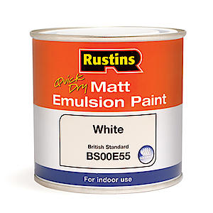Rustins Matt Emulsion Paint White 250Ml
